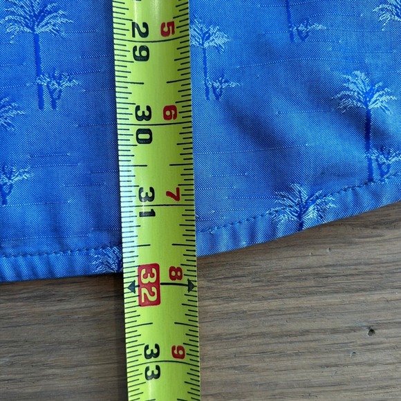 Tommy Bahama Shirt Mens XL Blue Island Zone Mojito Bay Palm Row Coolmax Jacquard - Picture 5 of 8